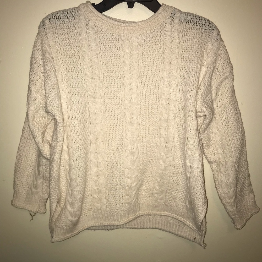 New cream chunky sweater
